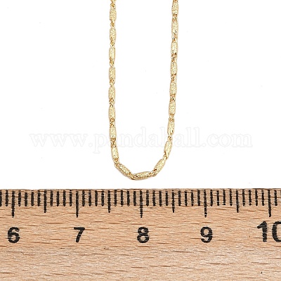 Латунные овальные ссылка цепи ожерелья NJEW-D338-02G-1