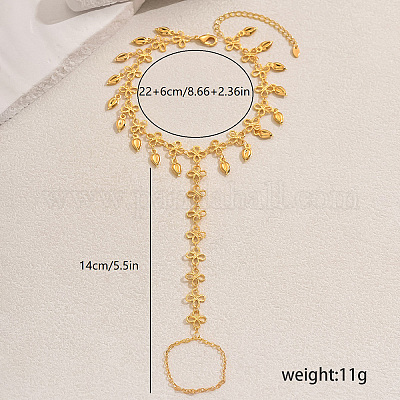 Латунные браслеты с кисточками в виде полых цветов и цепочками для пальцев ног для женского летнего платья OQ1163-1