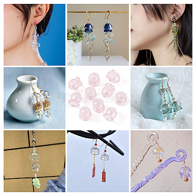 10 шт. стеклянные колпачки для изготовления колокольчиков GLAA-BY0001-05E-1