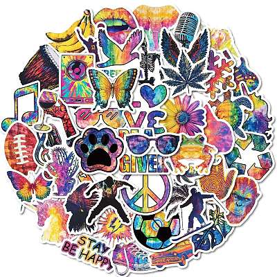 50 шт. модных и крутых тематических бумажных наклеек STIC-C012-16-1