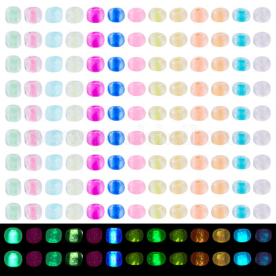 1300шт 13 цвета 6/0 светящиеся стеклянные бусины SEED-TA0001-51-1