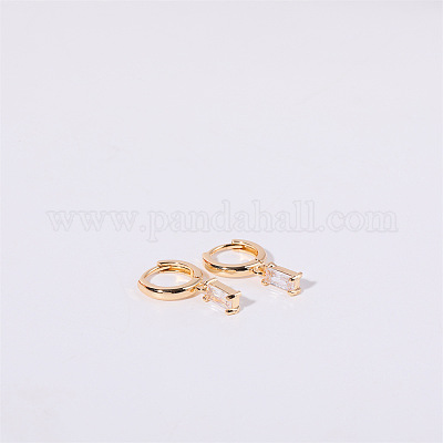 Латунные микро проложить серьги обруча кубического циркония WGF8540-04-1