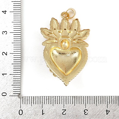 Латунные микропроволочные кубические циркониевые подвески из эмали KK-L244-05G-01-1