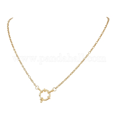 Цепочки Фигаро из нержавеющей стали 304 толщиной 2.5 мм с застежками-пружинами NJEW-JN05709-1