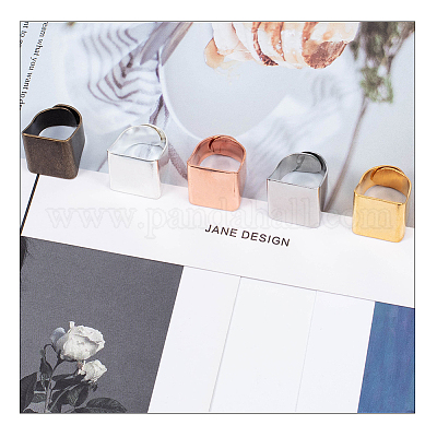 Регулируемые латунные кольца для пальцев RJEW-PH0001-01-1