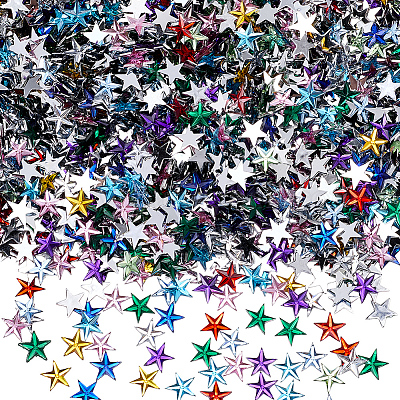 2000шт 10 цвета акриловые кабошоны OACR-SP0001-52-1