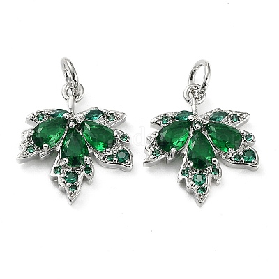 Подвески из латуни с покрытием из прозрачного кубического циркония KK-B078-02P-02-1