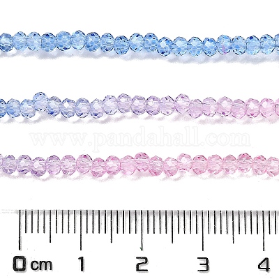 Прозрачные окрашенные стеклянные бусины X1-DGLA-A034-T1mm-A08-1