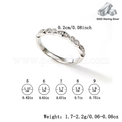 925 регулируемое кольцо из стерлингового серебра с микропаве из кубических цирконий для женщин IR3957-4-1