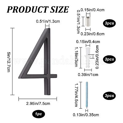 Этикетки с цифрами из цинкового сплава FIND-WH0061-83E-1