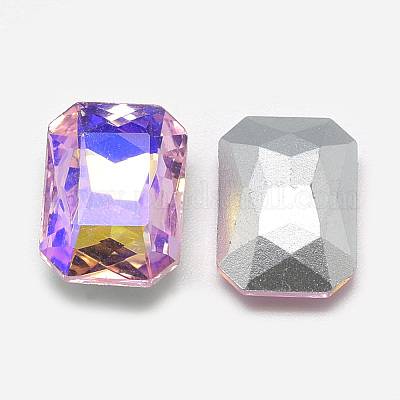 Заостренные заднее стекло горный хрусталь кабошоны RGLA-T019-13x18mm-01-1