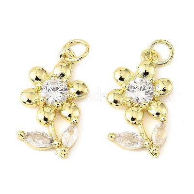 Латунные микро проложить кубического циркония подвески KK-M324-15G-1