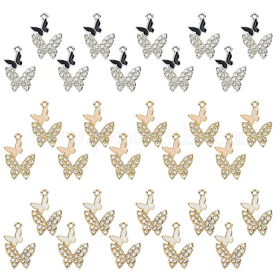 30шт 3 цвета сплава эмалевые подвески FIND-ME0002-09-1