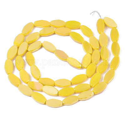 Стеклянные бусины с гальваническим покрытием  EGLA-Q125-009H-1