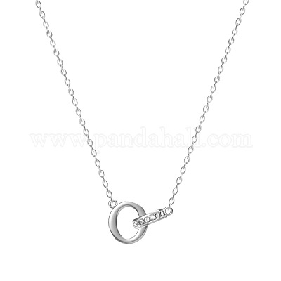 Ожерелья с подвесками в виде инициалов из нержавеющей стали 304 с кристаллами и стразами FS-WGCEFCC-15-1