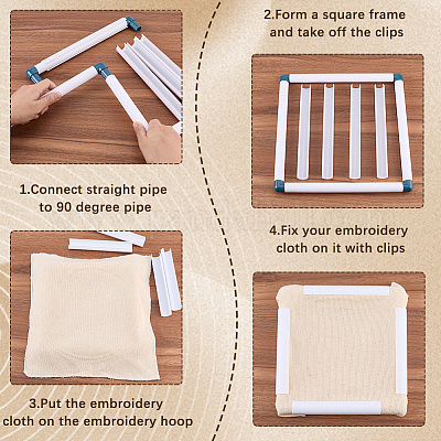 3 шт. 3 стиля пластиковые пяльцы для вышивки крестом DIY-CP0012-44A-1