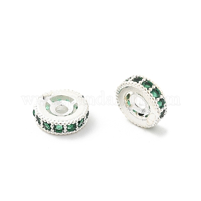 Латунные микро проложить кубического циркония бусы KK-R216-10B-S03-1