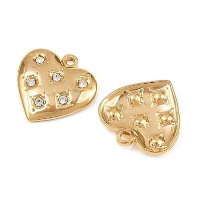 Подвески со стразами из нержавеющей стали 304 STAS-I352-10G-01-1