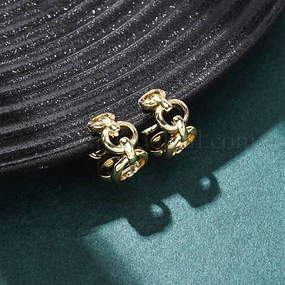 Серьги-манжеты из латуни EJEW-G445-03G-1