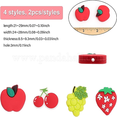 16шт 4 стильные силиконовые бусины SIL-CA0002-53-1