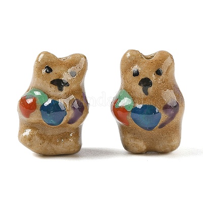 Расписанные вручную фарфоровые бусины PORC-R001-01D-1