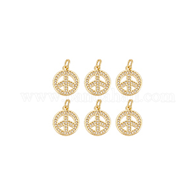 Латунные микропаве прозрачные подвески с фианитом KK-BC0013-89-1