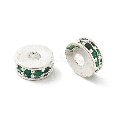 Латунные микро проложить кубического циркония бусы KK-R216-14S-04-1