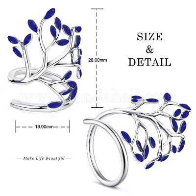 Регулируемое кольцо на палец из стерлингового серебра 925 шт. JR390G-1