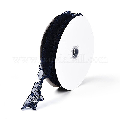 20 ярд полиэстеровой плиссированной эластичной кружевной отделки SRIB-M015-01G-1