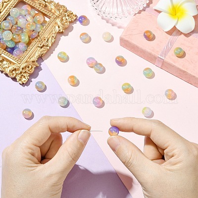 90шт 9 цвета непрозрачных бусин из смолы FIND-CJ0004-80-1