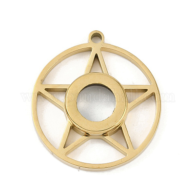 Ионное покрытие (ip) 304 нержавеющая сталь медальон подвески STAS-S132-04G-1