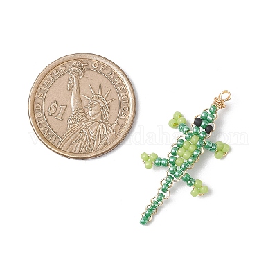 Подвески из стекла в виде крокодила PALLOY-MZ00992-1