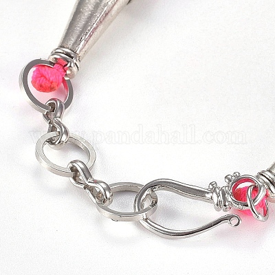 Ограненные ожерелья из бисера NJEW-D041-03-1