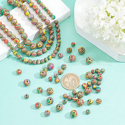 3 прядь 3 стилей бусины из синтетического малахита G-AR0004-31C-1