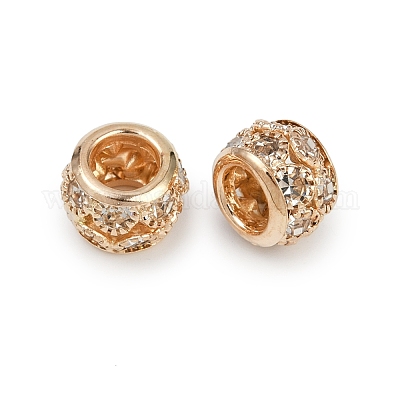 Латунные бусины со стразами  KK-U071-01KCG-1