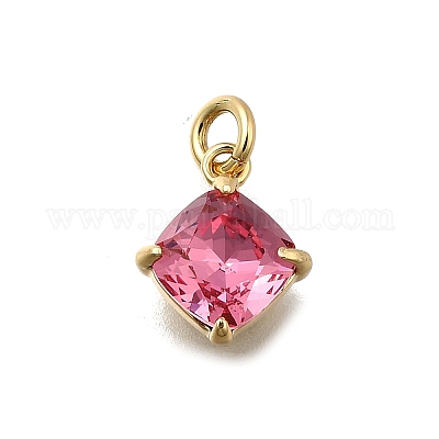 Ромб из латуни со стеклянными подвесками KK-G525-02G-02-1