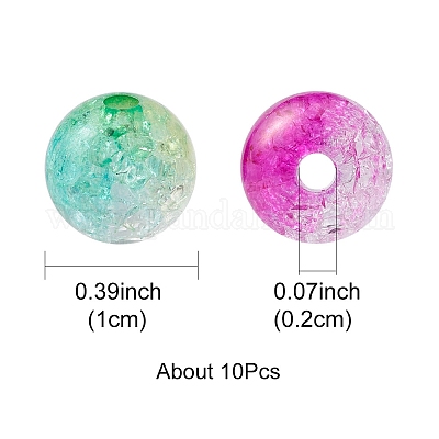 Transparent Knistern Acrylperlen&nbsp;CACR-YW0001-09B-1