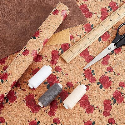 Ткань из искусственной кожи с тиснением DIY-WH0043-95A-1