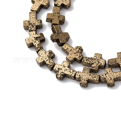 Гальванические бусины из натуральной лавы G-A256-A01-01A-1