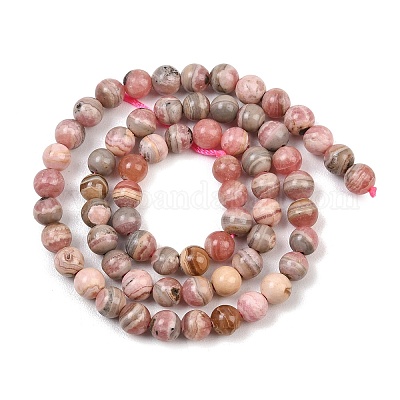 Природные родонит бисер нитей&nbsp;G-H337-A01-02-1