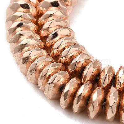 Гальванизировать немагнитных синтетический гематит бисер пряди G-L485-06C-LRG-1