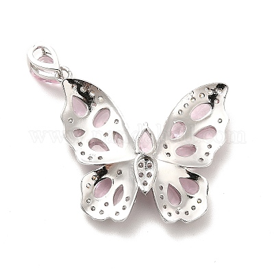 Латунные микропаве прозрачные подвески с фианитом KK-I695-054P-1