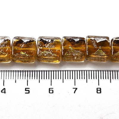 Бусины ручной работы из золотой и серебряной фольги в технике лэмпворк FOIL-C001-01C-05-1