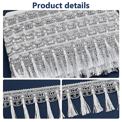 Лента для обрезки кружева из полиэстера SRIB-WH0011-118-1