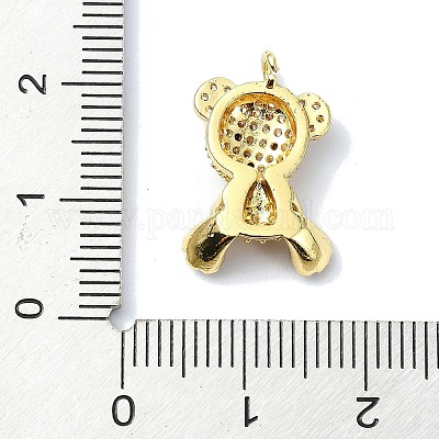 Подвески из кубического циркония с покрытием из латуни KK-M282-40G-1