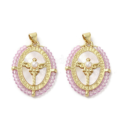 Латунные подвески из ракушек KK-I708-01C-G-1