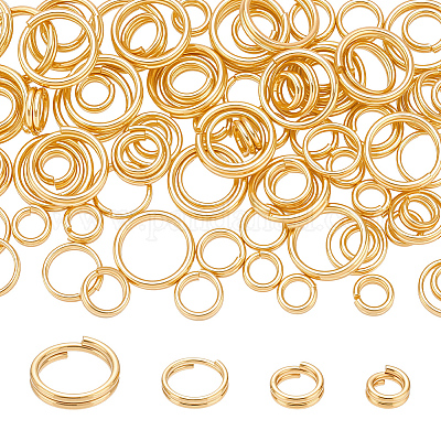 100 шт. 4-х цветные латунные разъемные кольца KK-PH0013-19-1