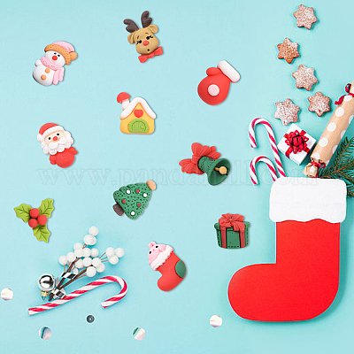 40шт 10 стиля непрозрачные кабошоны из смолы&nbsp;CRES-SC0002-38-1