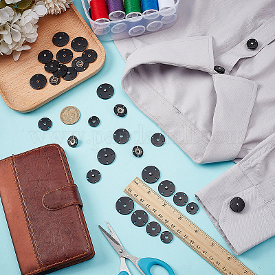 24 пара кнопок из цинкового сплава 4 стилей FIND-FG0004-96EB-1