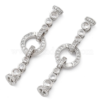 Латунь с застежками из прозрачного циркония KK-Z080-09P-1